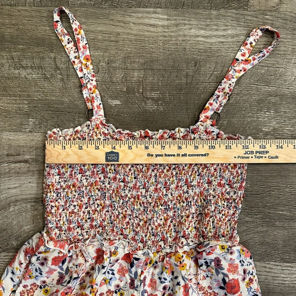 Mi Ami‎ Women's Medium Flocked Multicolor Floral Jumpsuit - Picture 6 of 11